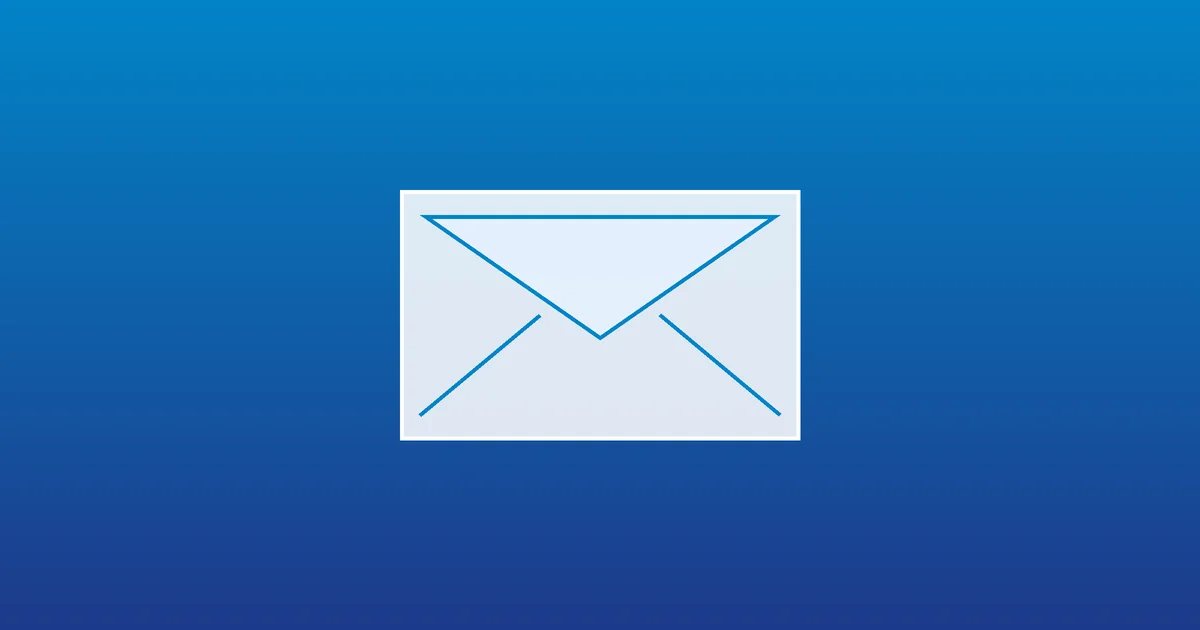 Emailed invoice document icon flying from desktop window