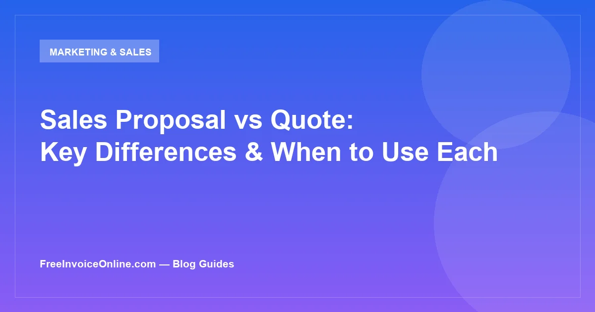Side by side comparison page layout showing proposal vs quote comparison