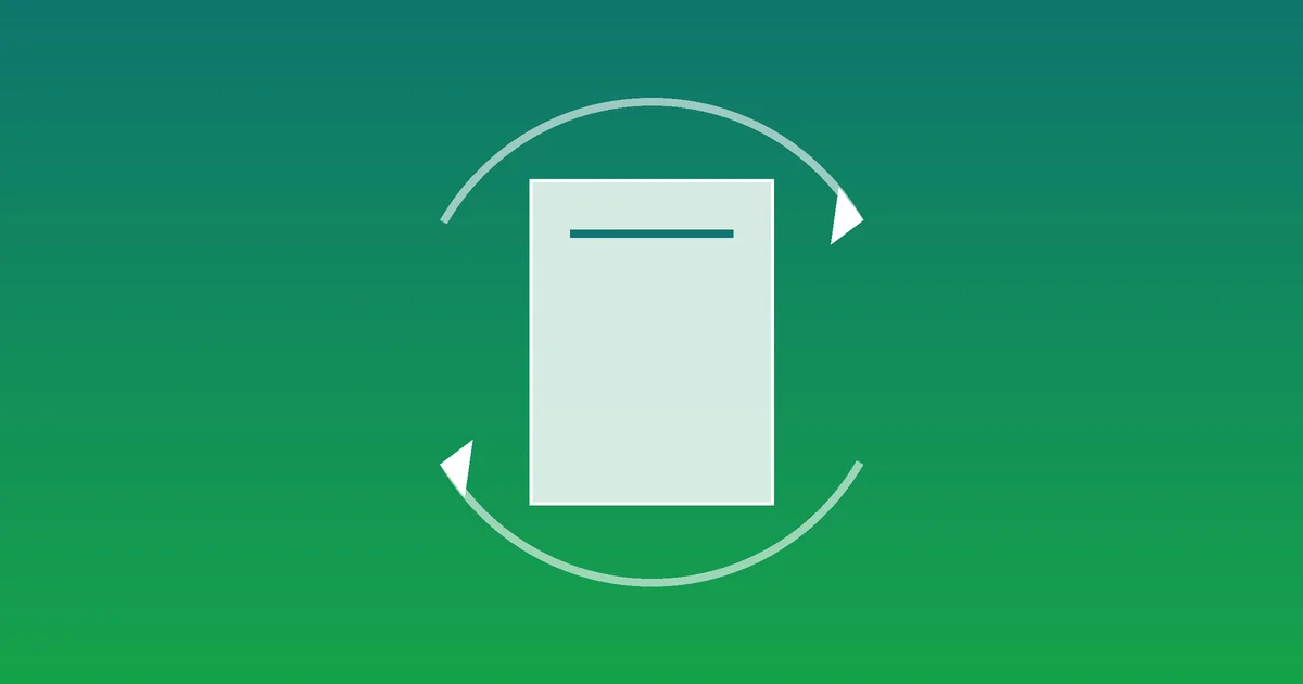 Cycle arrows surrounding an automated subscription invoice template
