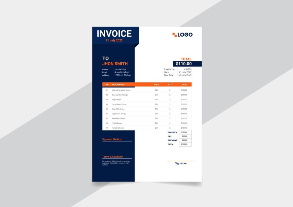 Sidebar Pro quotation template preview
